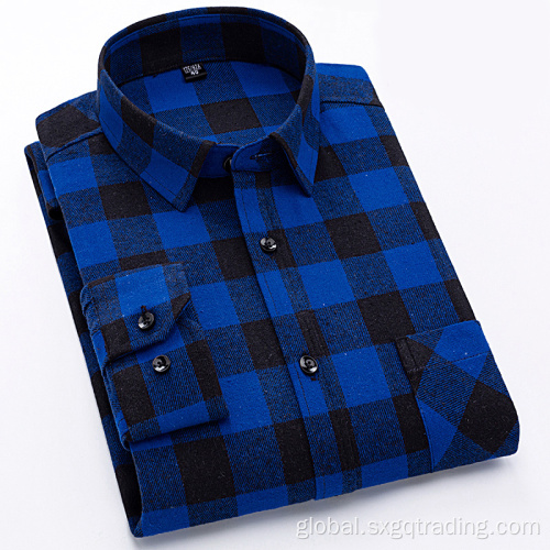 Long Sleeve Flannel Shirt Fashion 100% cotton flannel shirt for men Supplier